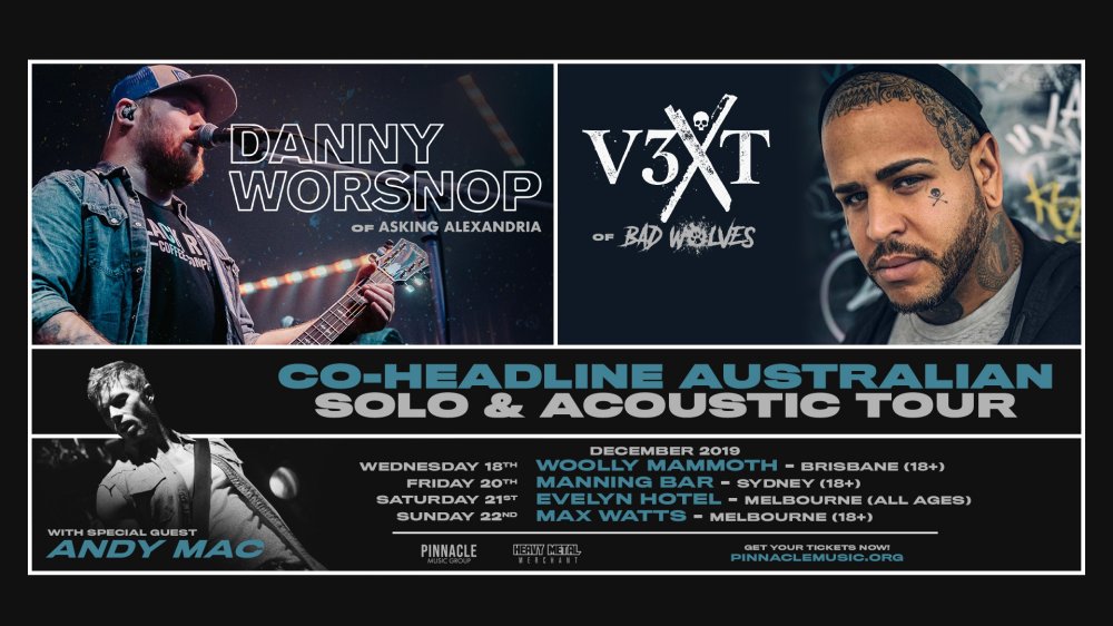 Danny Worsnop & Tommy Vext Australia tour 2019