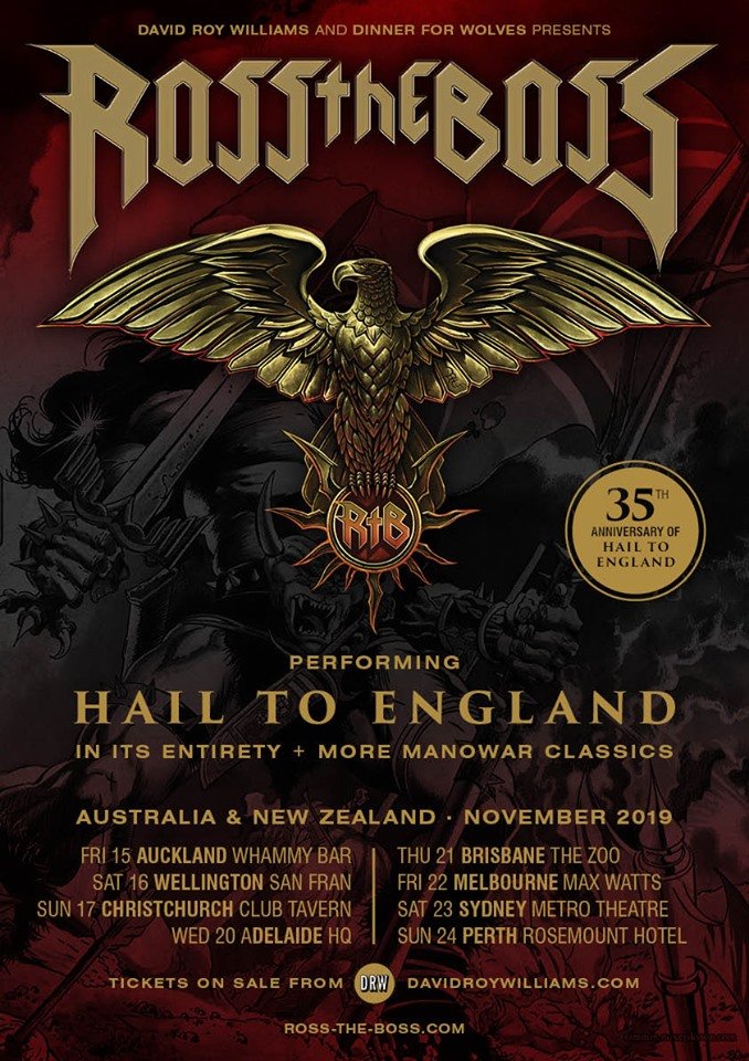 Ross The Boss Australia & New Zealand tour 2019
