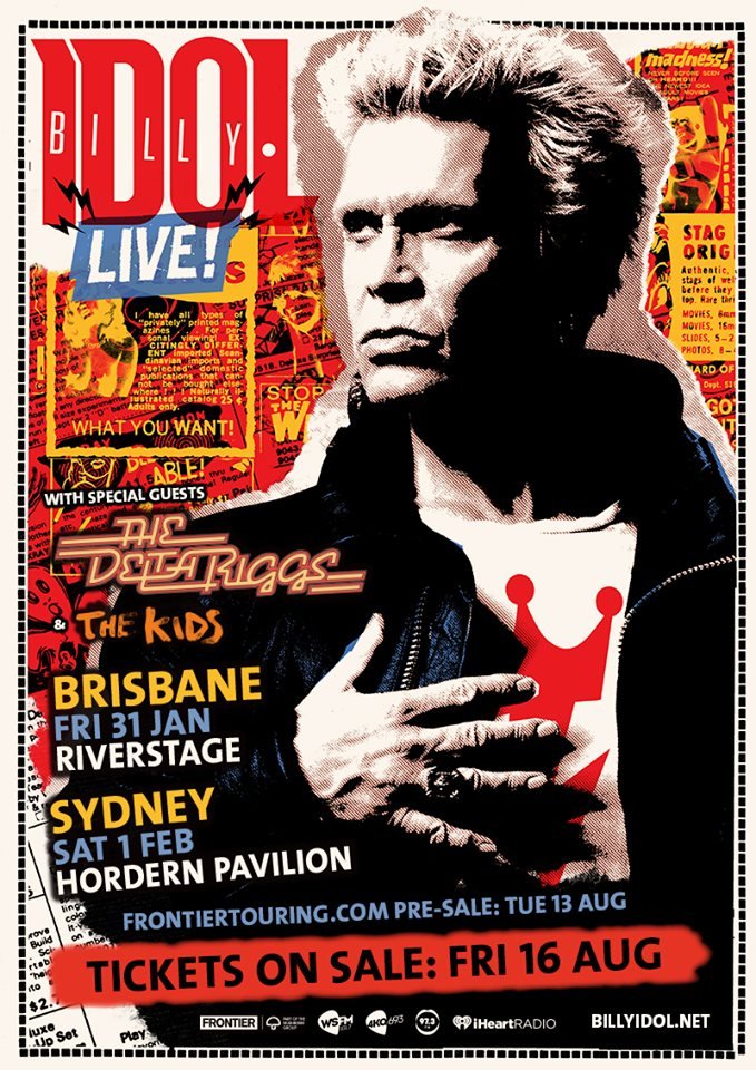 Billy Idol Australia tour 2020