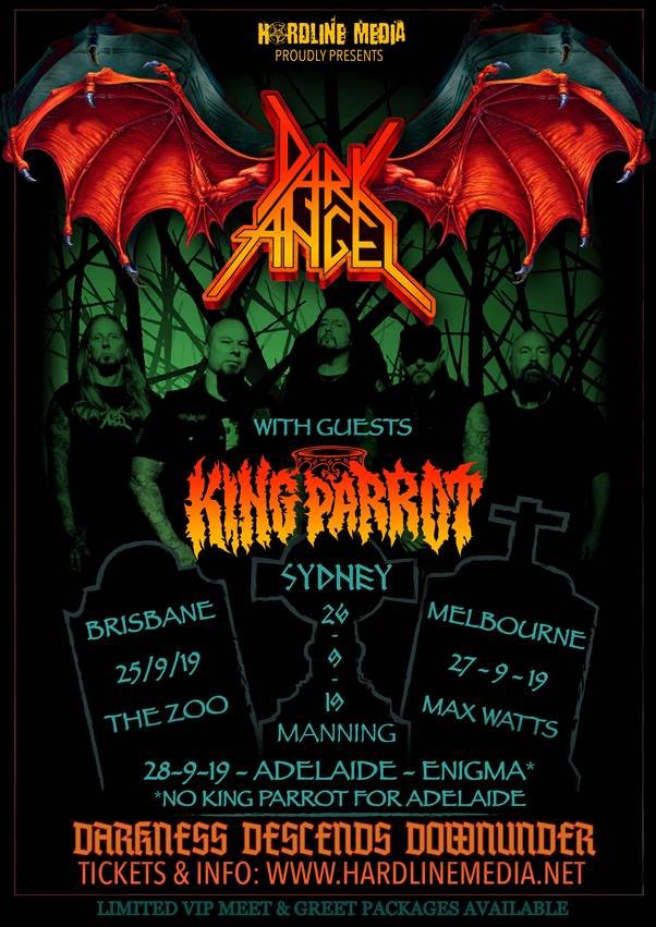 Dark Angel Australia tour 2019