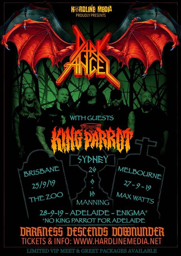 Dark Angel Australia tour 2019