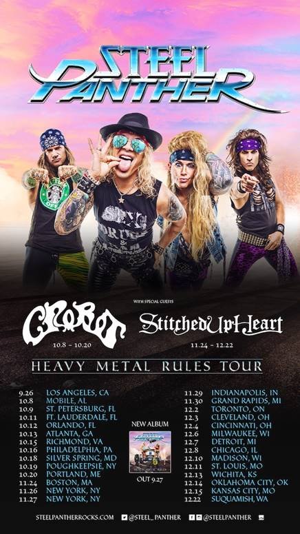 Steel Panther North America tour 2019