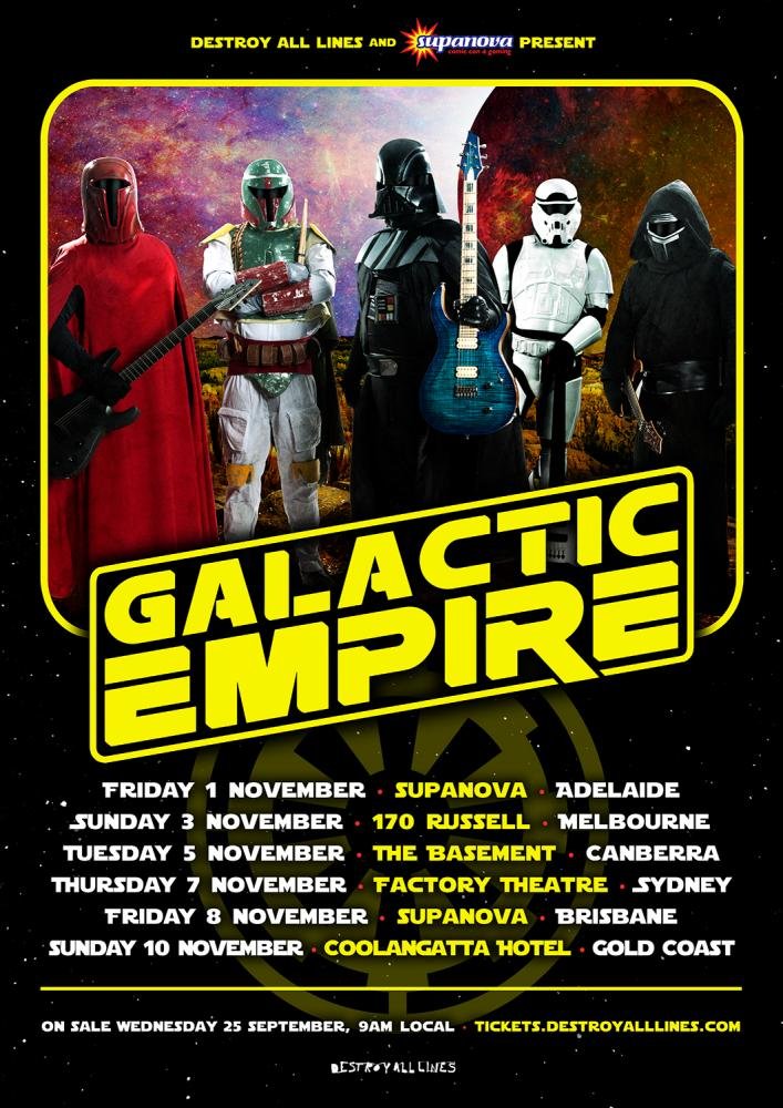 Galactic Empire Australia tour 2020