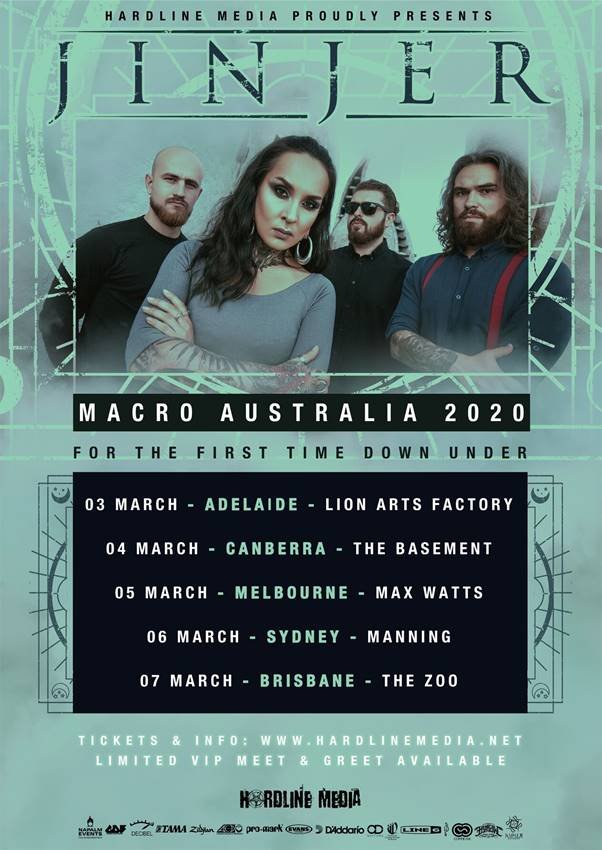 Jinjer Australia tour 2020