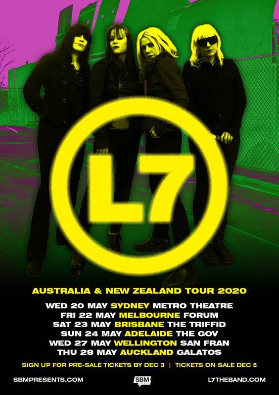 L7 Australia & New Zealand tour 2020