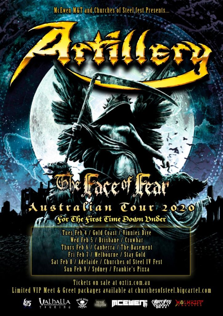 Artillery Australia tour 2020