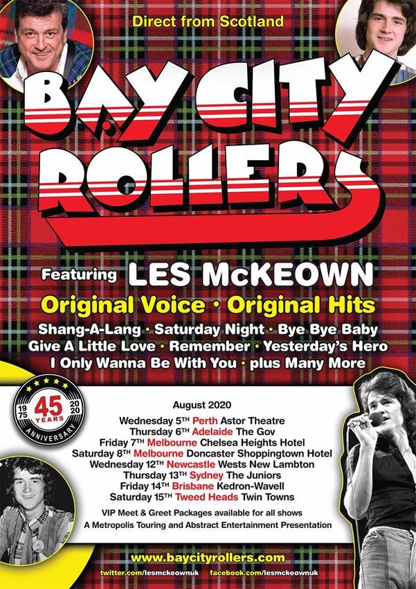 Bay City Rollers Australia tour 2020