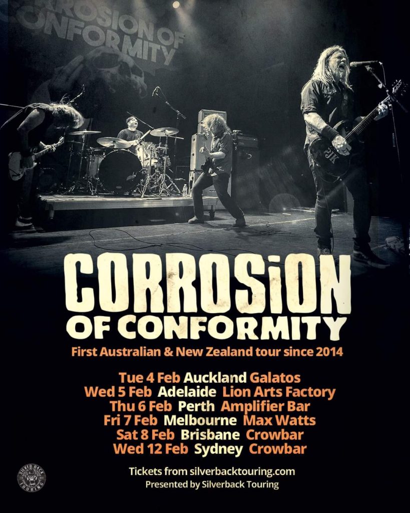 Corrosion Of Conformity Australia New Zealand tour 2020