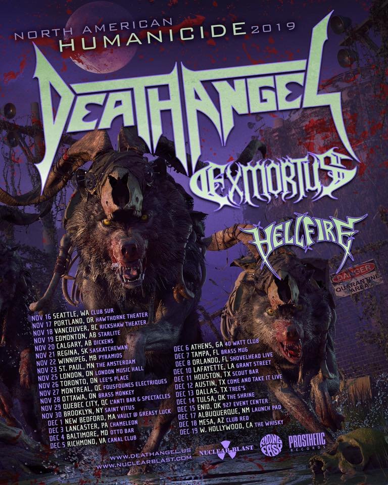Death Angel US tour 