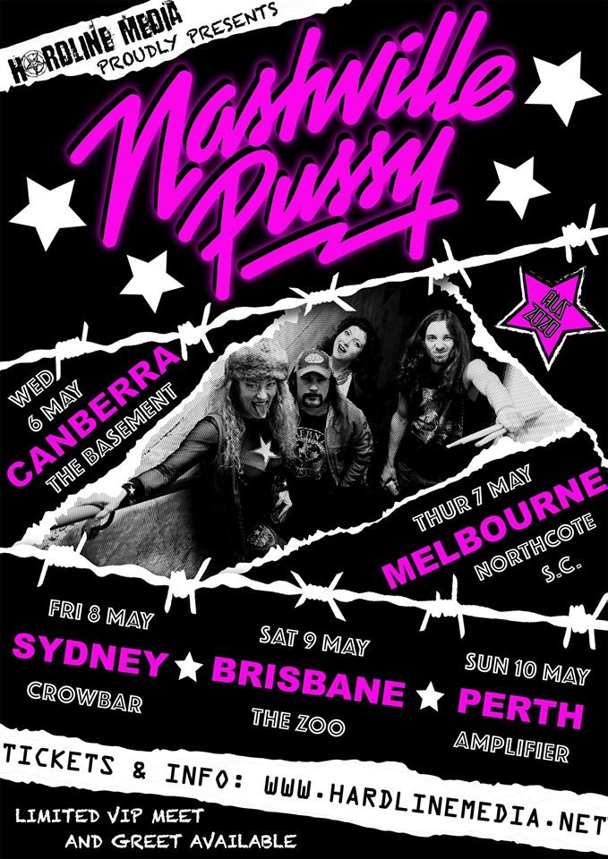 Nashville Pussy Australia tour 2020
