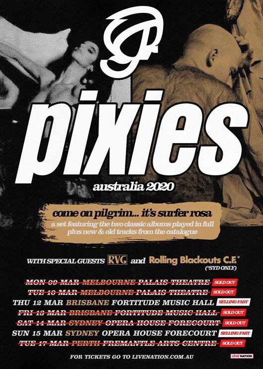 Pixies Australia tour 2020