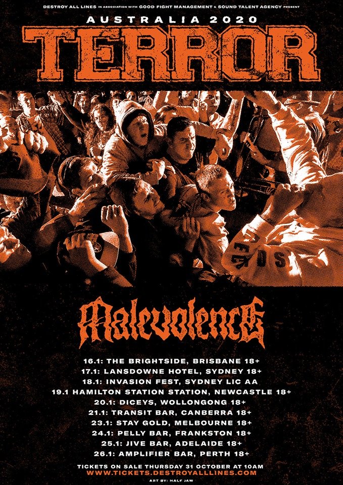 Terror & Malevolence Australia tour 2020