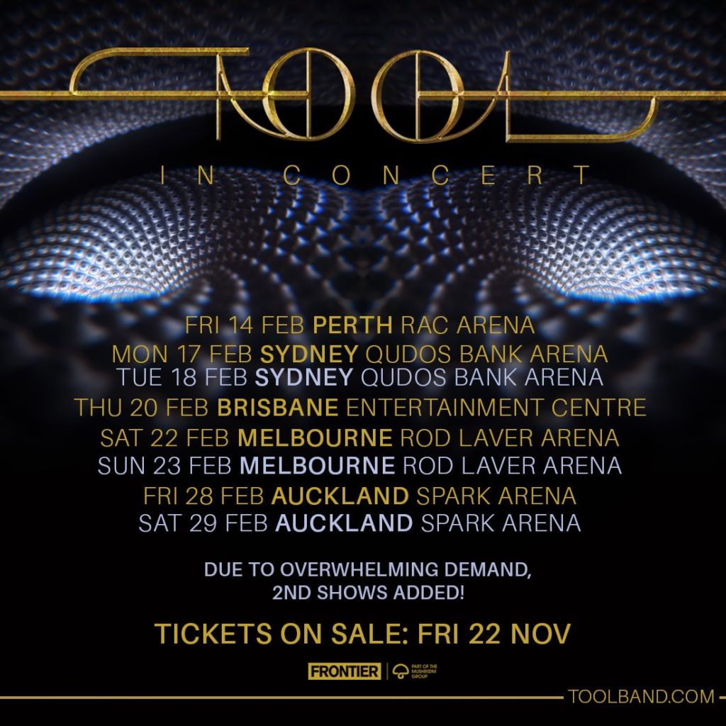 Tool adds more shows to Australia tour The Rockpit