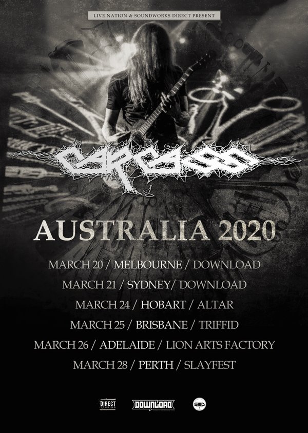 Carcass Australia tour 2020
