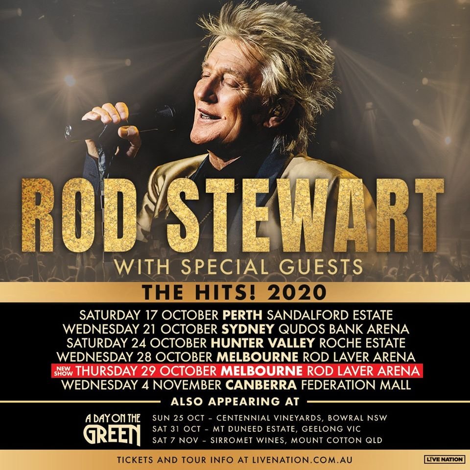 Rod Stewart Australia & New Zealand tour 2020