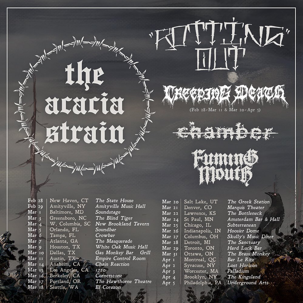 The Acacia Strain North America tour 2020