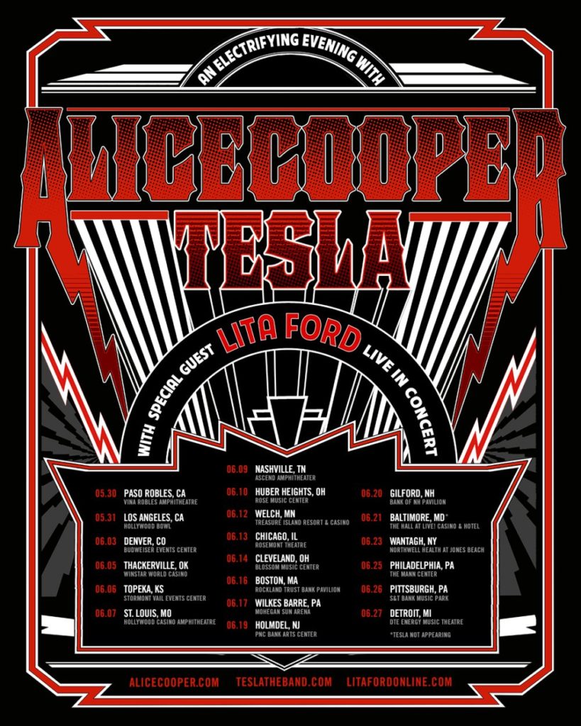 Alice Cooper w/ Telsa North American tour 2020