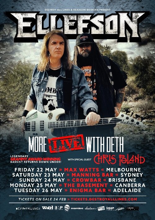 Dave Ellefson Australia tour 2020