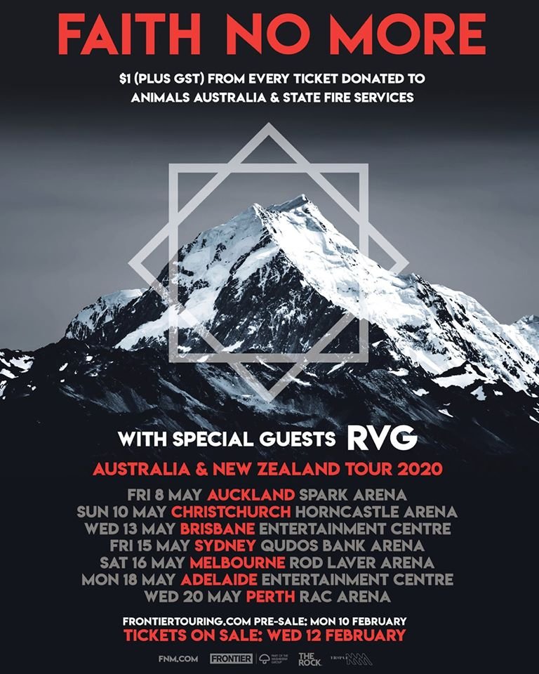 Faith No More Australia tour 2020