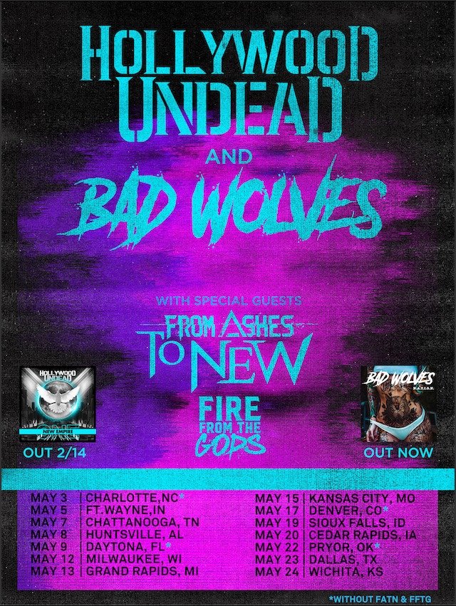 Hollywood Undead and Bad Wolves announce US coheadline tour The Rockpit