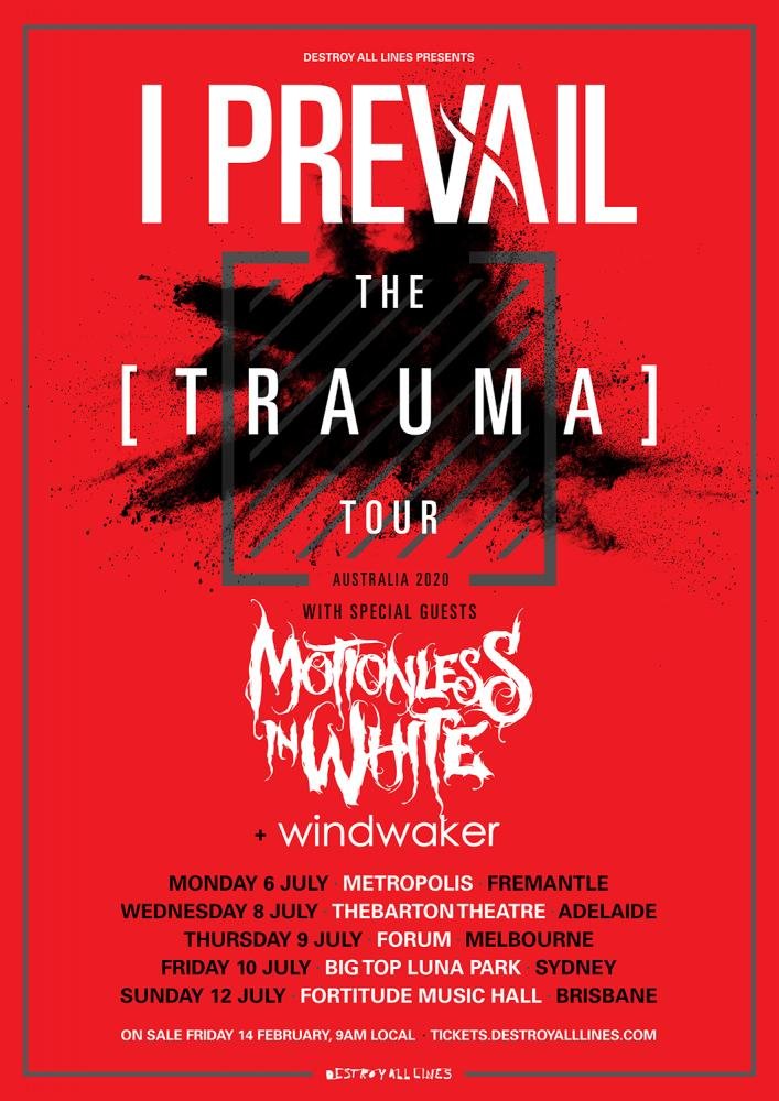 I Prevail announce Australian tour with Motionless In White & Windwaker