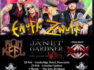 Enuff Z'Nuff, Ron Keel, Janet Gardner Australia tour 2020