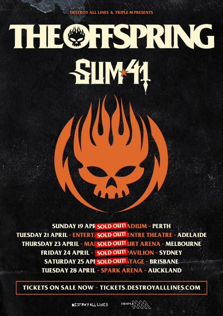 The Offspring Australia tour 2020