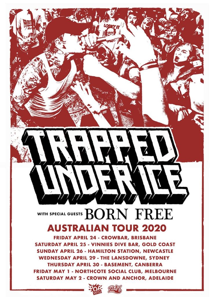 Trapped Under Ice Australia tour 2020