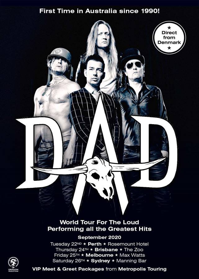 D-A-D September 2020 Australian Tour 