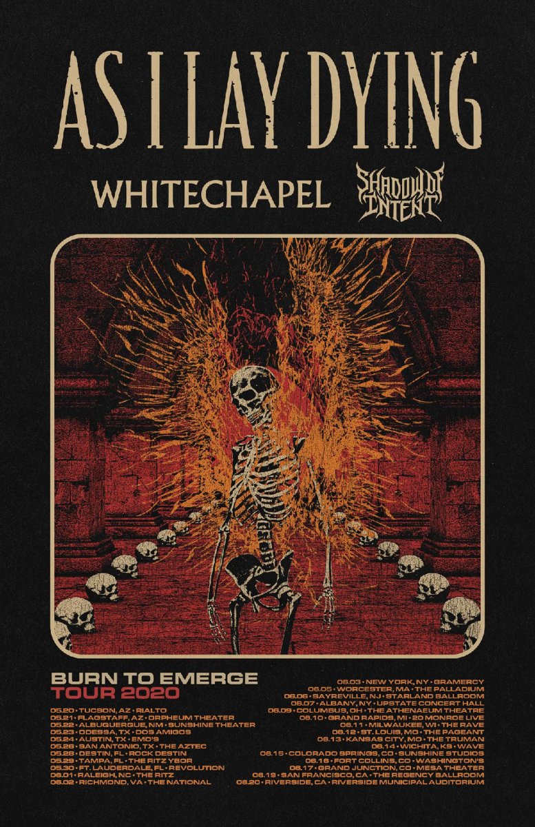 Whitechapel announces US Burn To Emerge Tour with As I Lay Dying