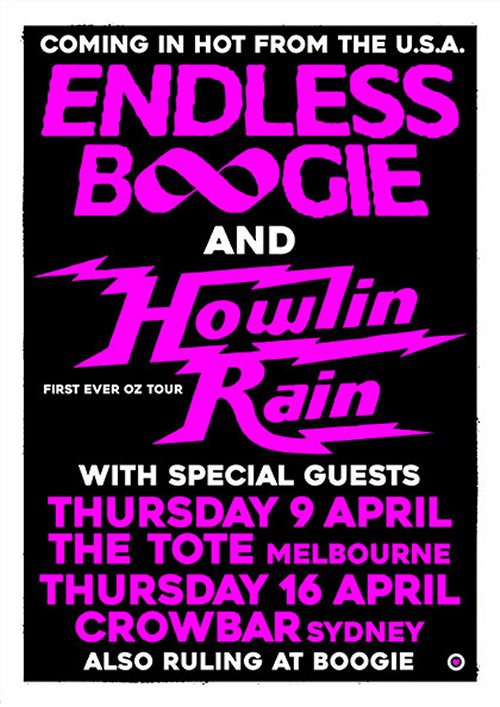 Endless Boogie & Howlin Rain Australia tour 2020