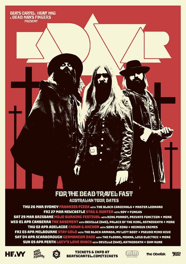Kadavar Australia & New Zealand tour 2020