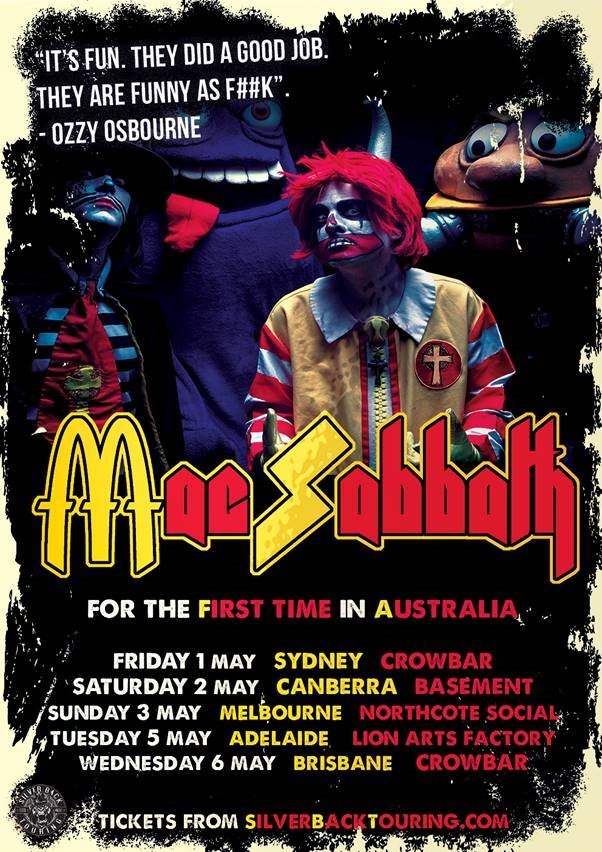 Mac Sabbath Australia tour 2020