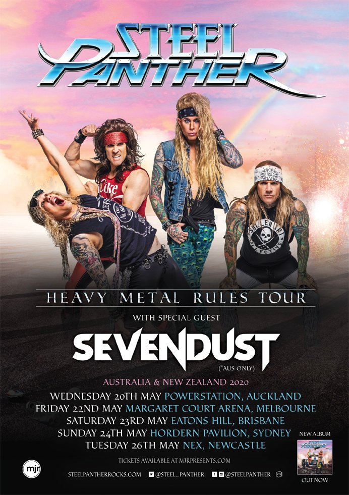 Steel Panther & Sevendust Australia tour 2020