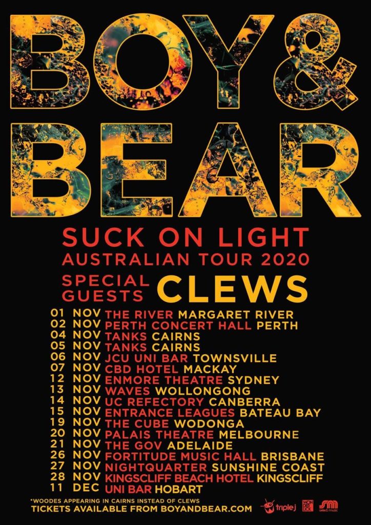 Boy & Bear Australia tour 2020