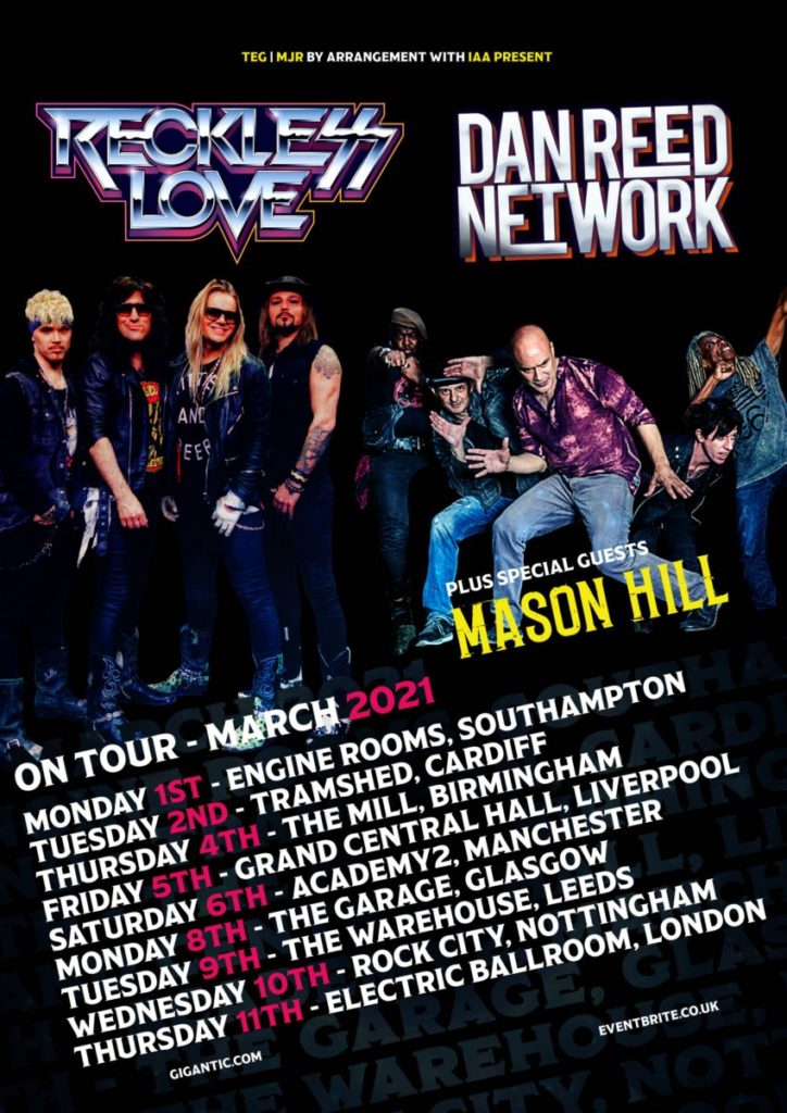 Reckless Love / Dan Reed Network UK Tour 2021