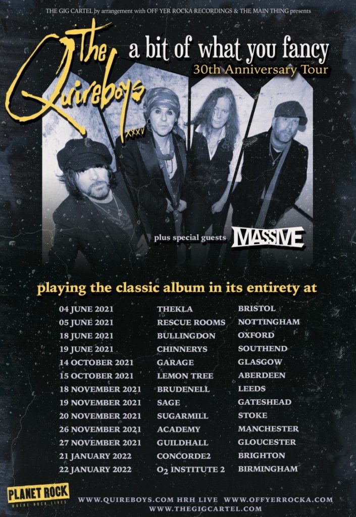 The Quireboys UK tour 2021