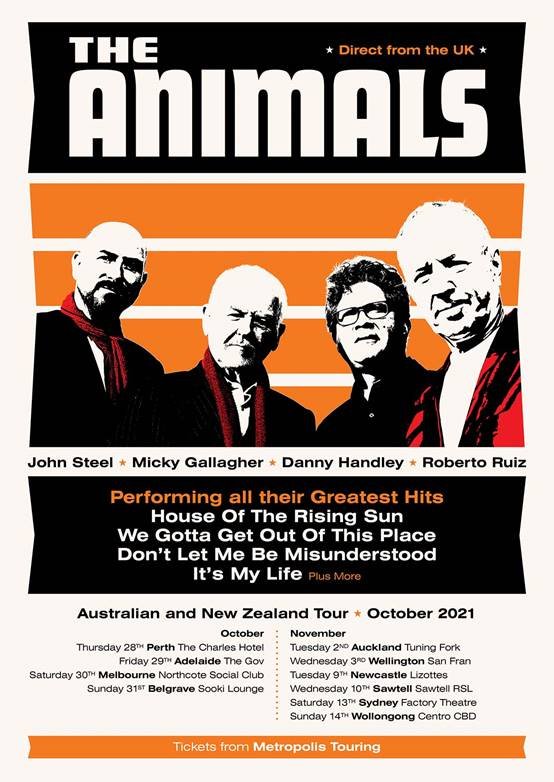 The Animals Australia & New Zealand tour 2021