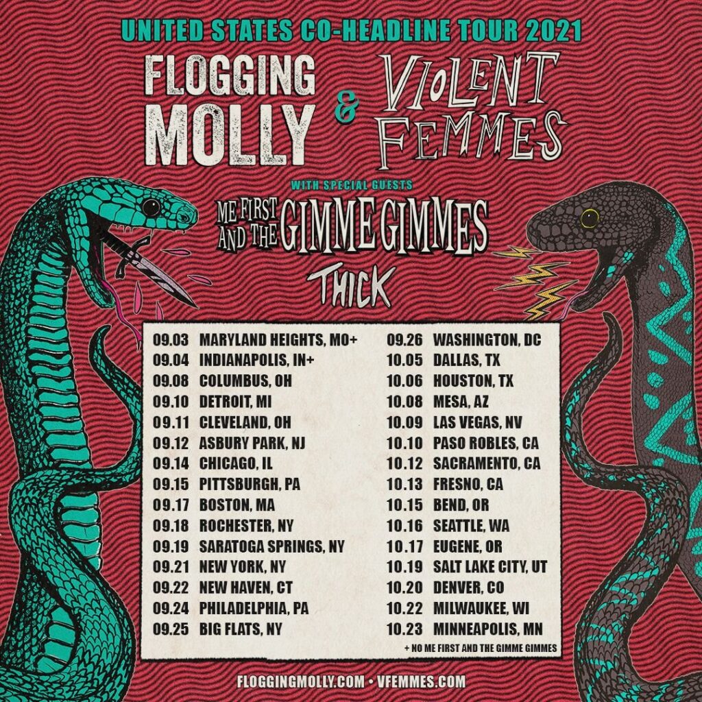 Flogging Molly and Violent Femmes US tour