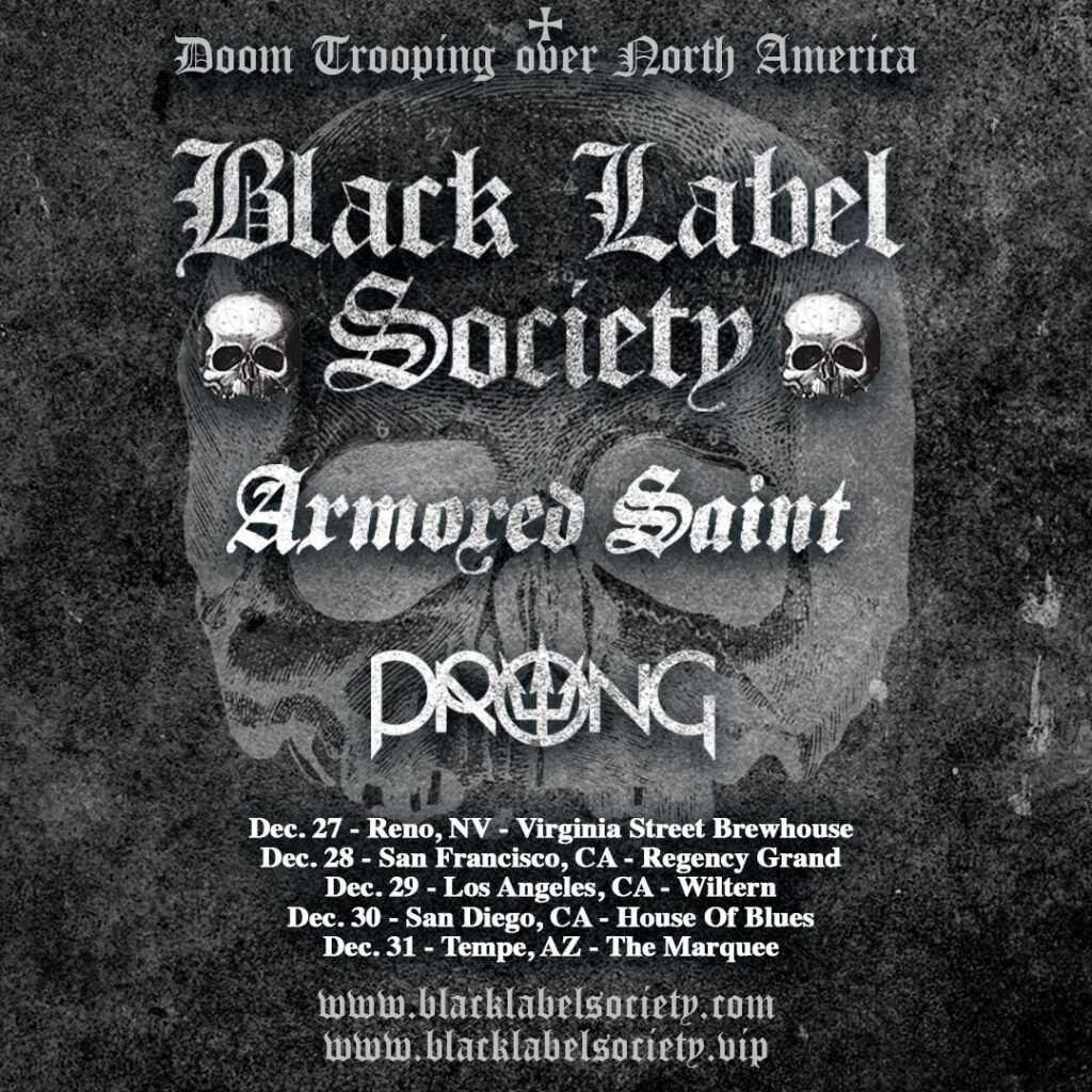 TOUR NEWS Black Label Society announce more US tour dates dates with