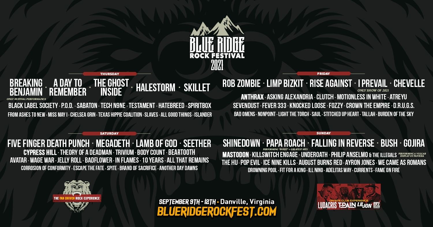 Blue Ridge Rock Festival announces massive lineup for September