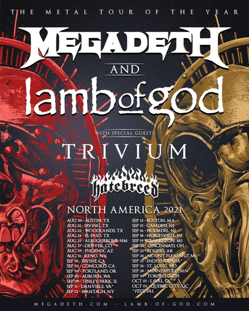 Megadeth Lamb Of God Metal Tour Of The Year 