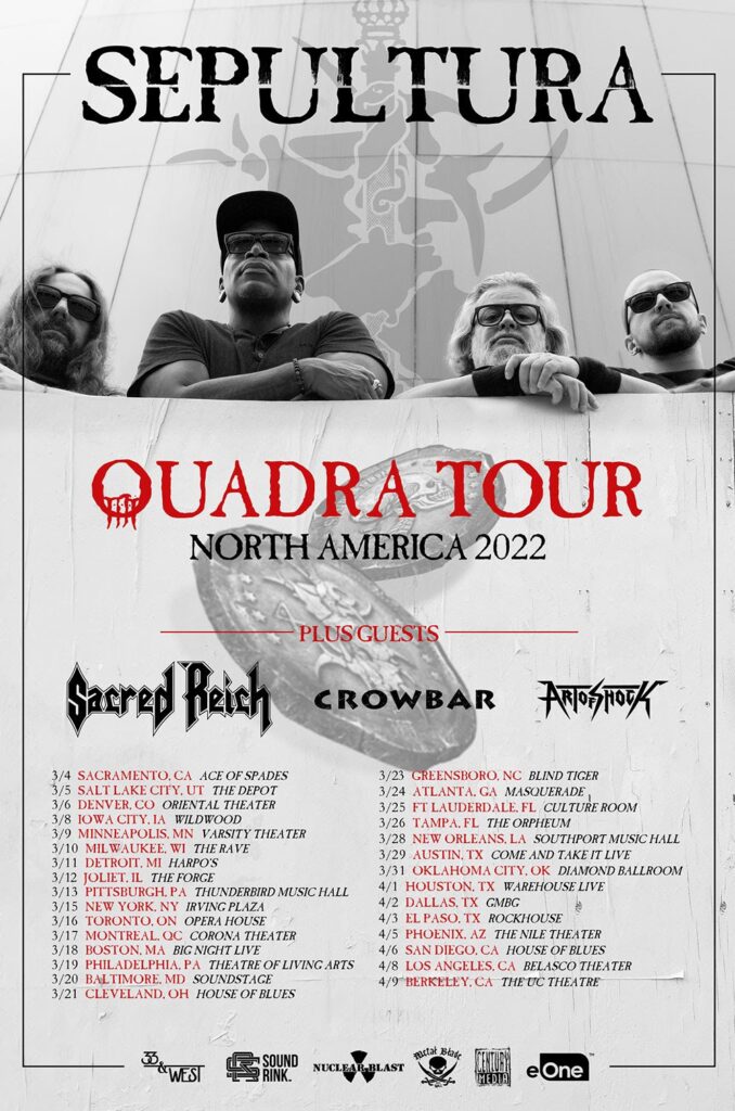 Sepultura North American Tour 2022