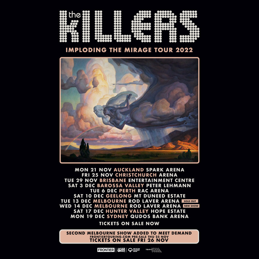 the killers tour melbourne