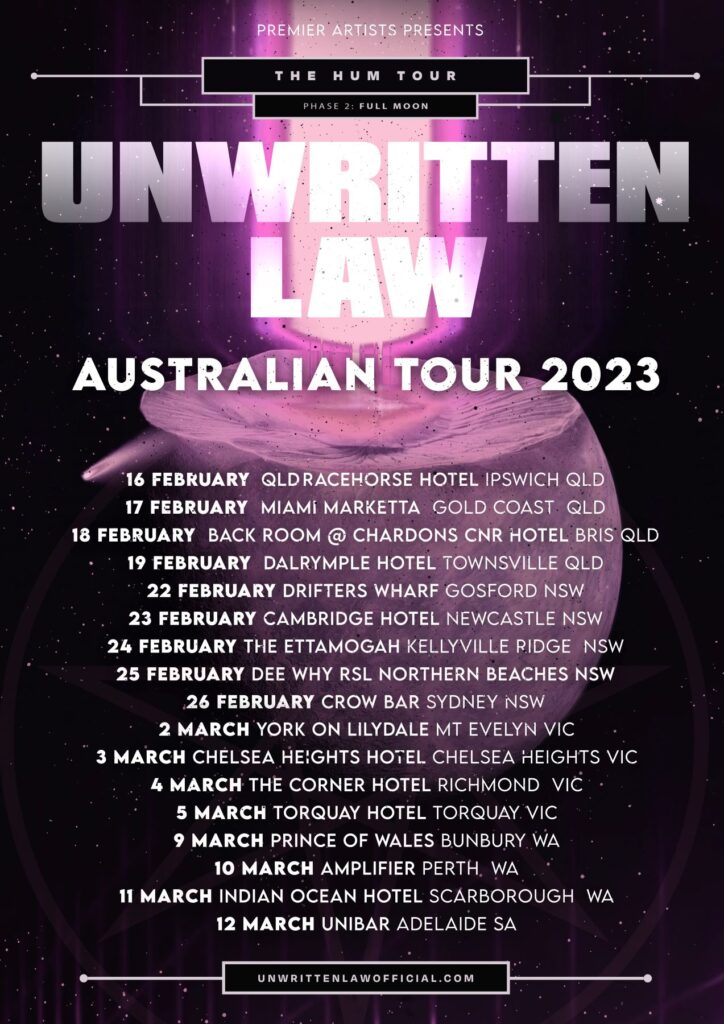 unwritten law australian tour
