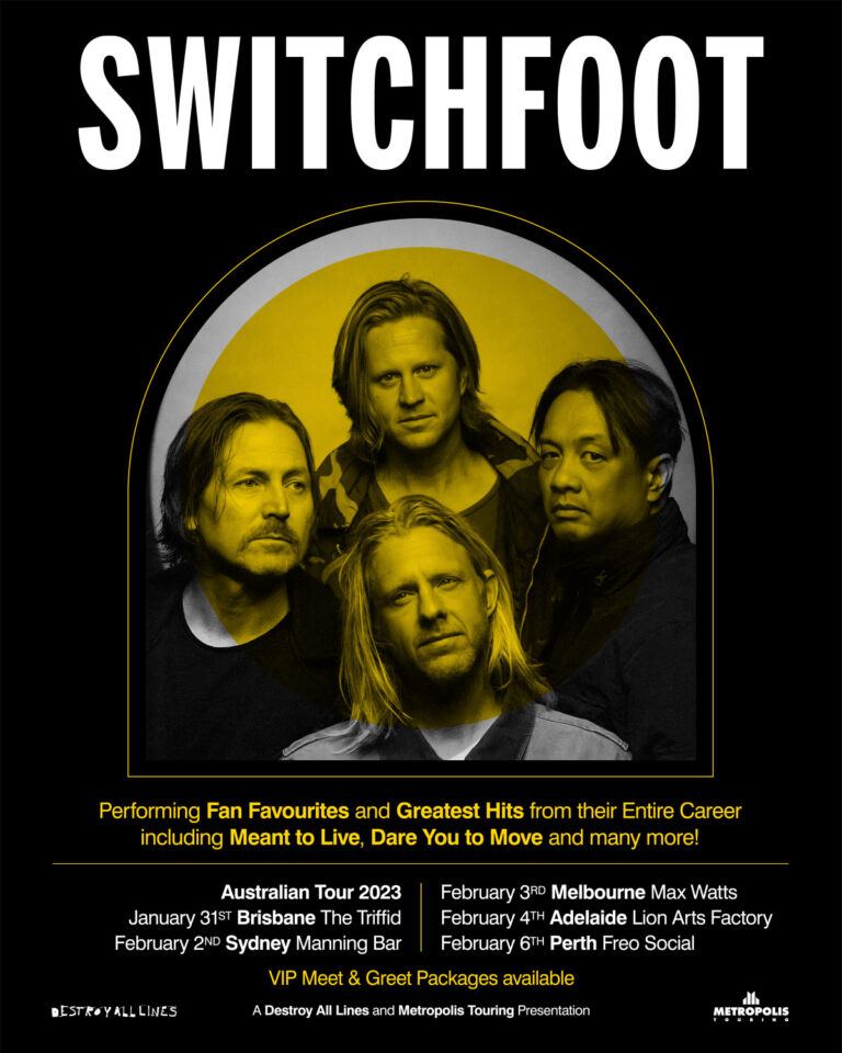 SWITCHFOOT January / February 2023 Australian Tour The Rockpit