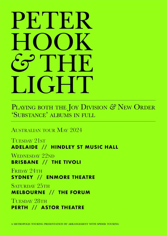 PETER HOOK & THE LIGHT Playing Both The Joy Division and New Order