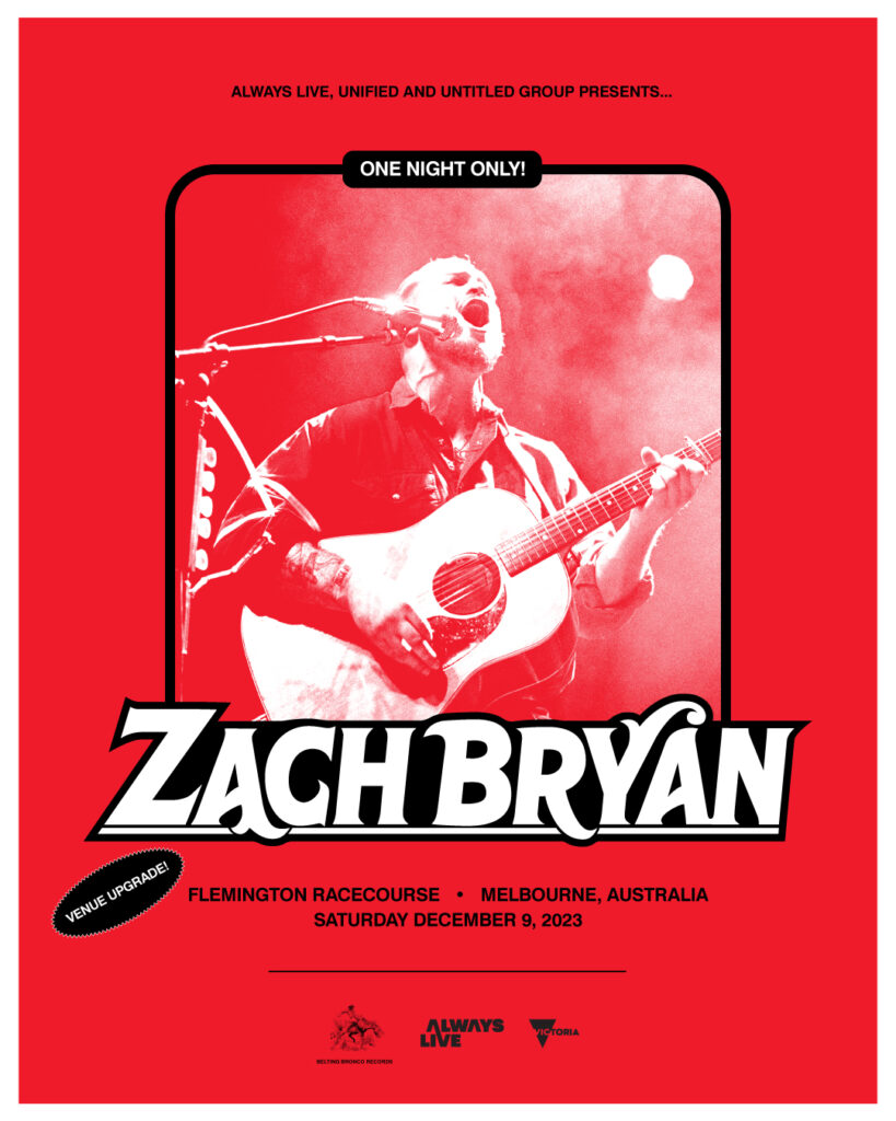 ZACH BRYAN Exclusive Melbourne present will get venue improve on