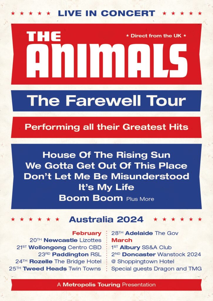 THE ANIMALS Announce Their 60th Anniversary "We Gotta Get Out Of This