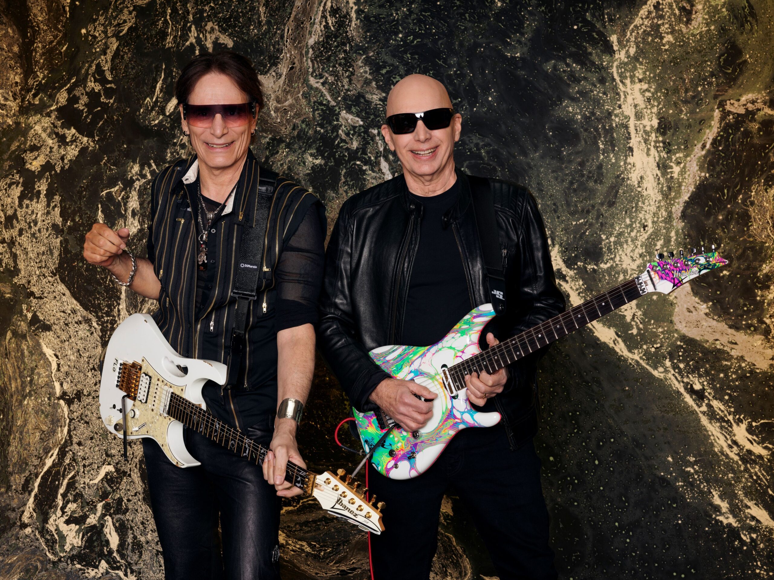 JOE SATRIANI And STEVE VAI Release New SATCHVAI Band Single And Music Video For “Dancing”